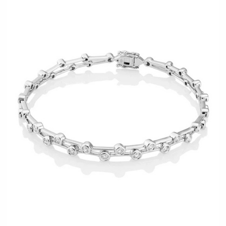 Diamond Set 0.91ct Bracelet 18ct White Gold - Michael Jones Jeweller