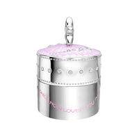 D for Diamond Pink Star Musical Trinket Box