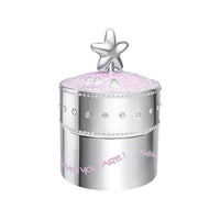 D for Diamond Pink Star Musical Trinket Box