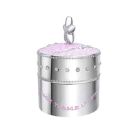 D for Diamond Pink Star Musical Trinket Box