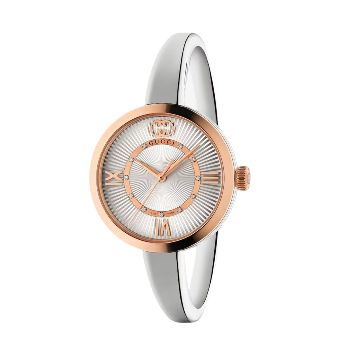Gucci Model 2000 30mm Diamond Quartz Watch YA167524