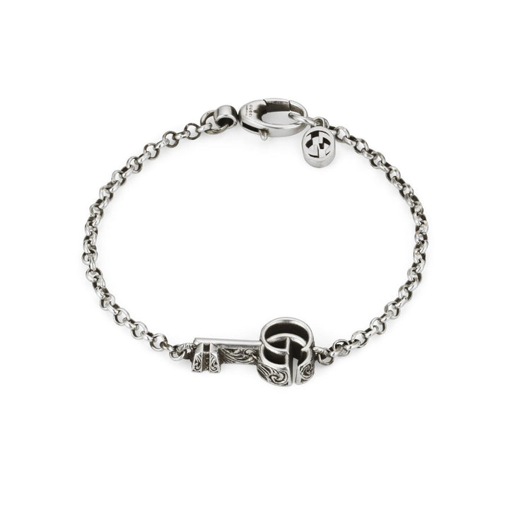 Gucci GG Marmont Aged Silver Key Bracelet