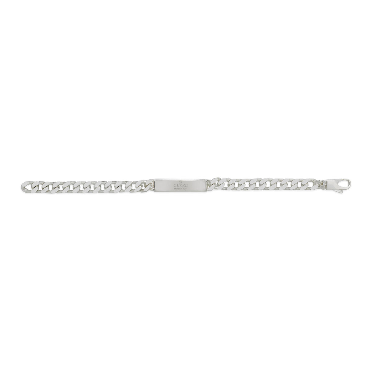 Gucci Signature Silver Curb Link Bracelet 17cm - Michael Jones Jeweller
