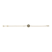 Gucci Interlocking G Onyx and Diamond 18ct Yellow Gold Bracelet - Michael Jones Jeweller