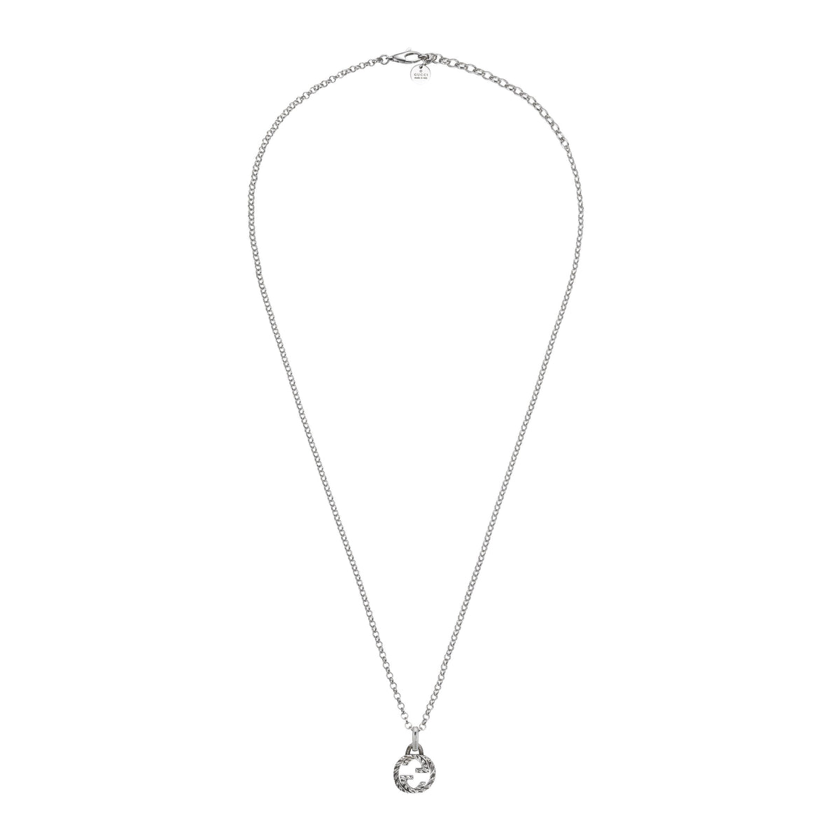 Gucci Interlocking G Silver Necklace 45-50cm - Michael Jones Jeweller