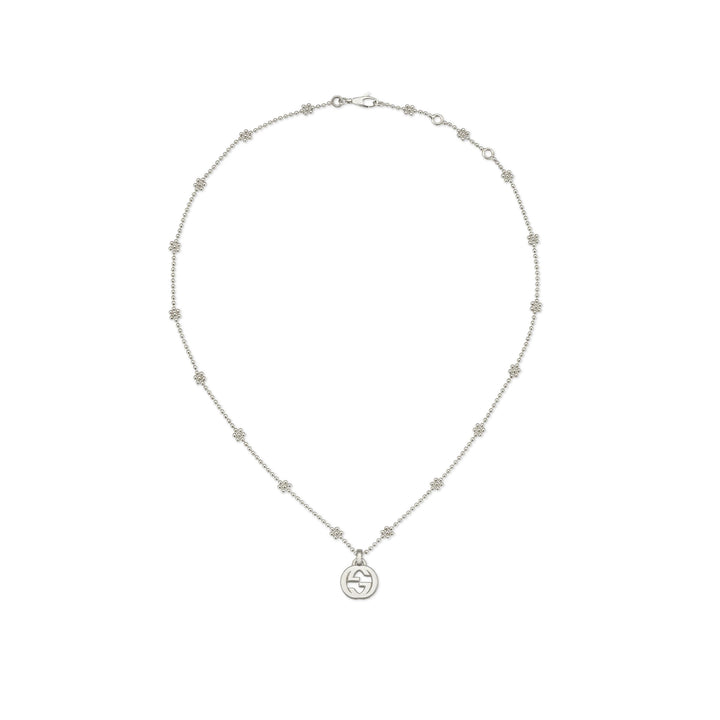 Gucci Interlocking Silver Interlocking Necklace 40cm - Michael Jones Jeweller