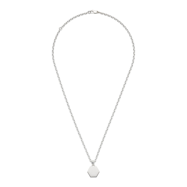 Gucci Trademark Silver Hexagonal Necklace 50-55cm - Michael Jones Jeweller