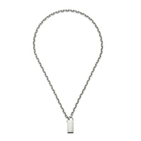 Gucci Trademark Silver Padlock Necklace
