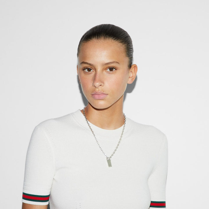Gucci Trademark Silver Padlock Necklace
