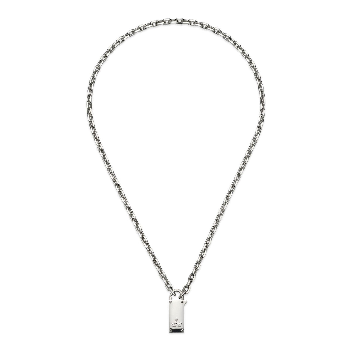 Gucci Trademark Silver Padlock Necklace - Michael Jones Jeweller