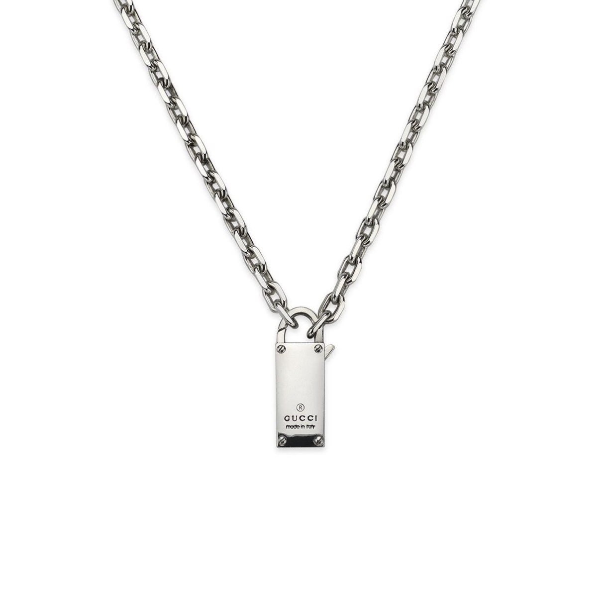 Gucci Trademark Silver Padlock Necklace - Michael Jones Jeweller