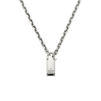 Gucci Trademark Silver Padlock Necklace