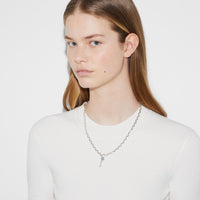 Gucci Trademark Silver Key Necklace