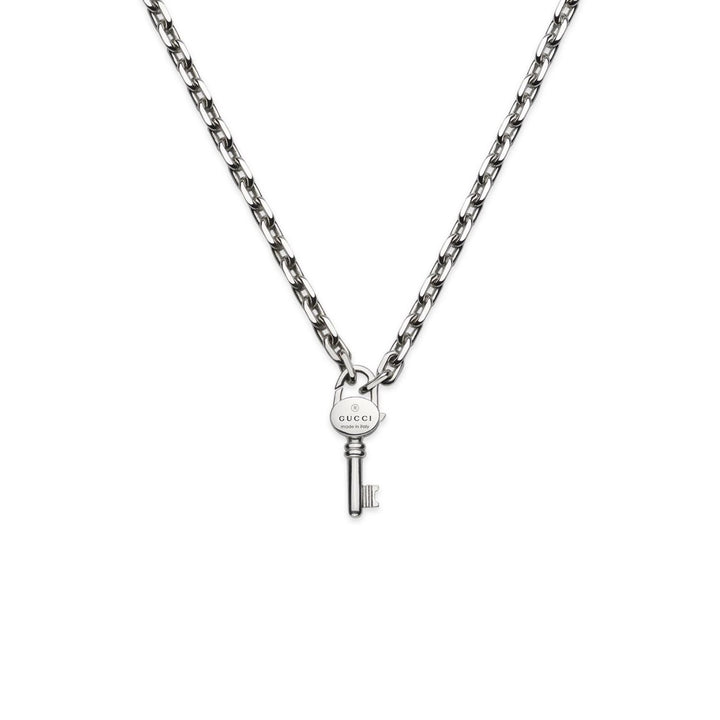 Gucci Trademark Silver Key Necklace