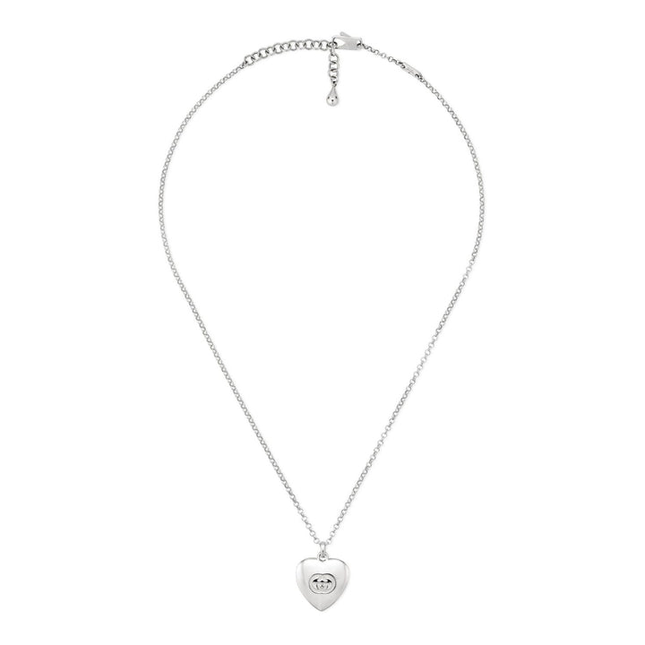 Gucci Blind For Love Silver Heart 50cm Necklace