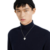 Gucci Blind For Love Silver Heart 50cm Necklace