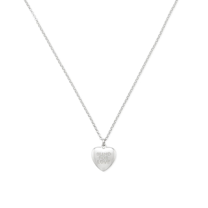 Gucci Blind For Love Silver Heart 50cm Necklace