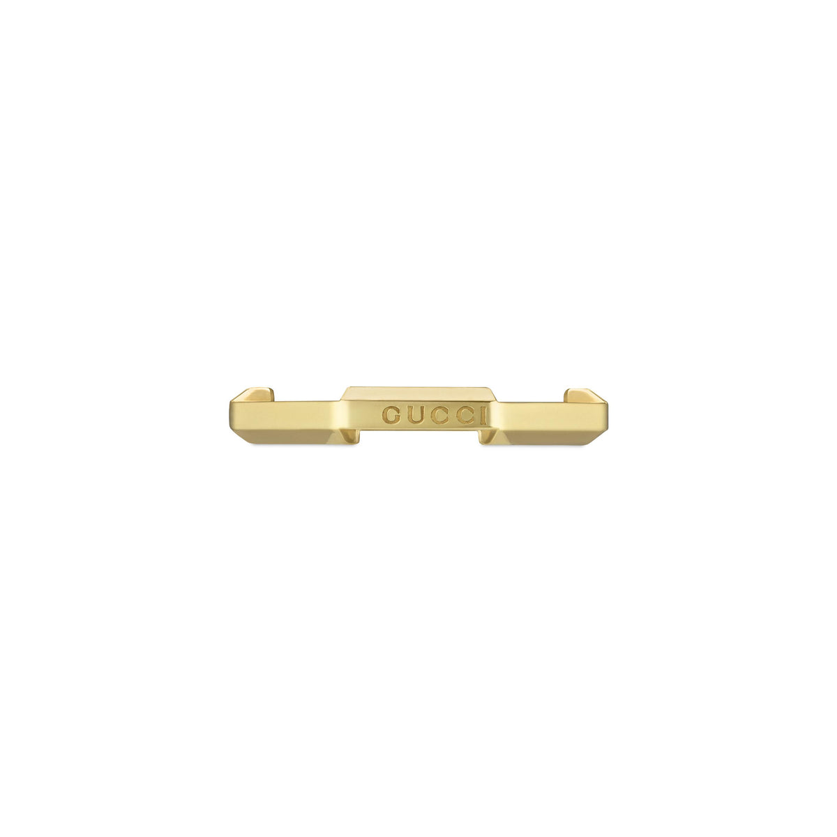 Gucci Link to Love Mirrored 18ct Yellow Gold Ring - Size P - Michael Jones Jeweller