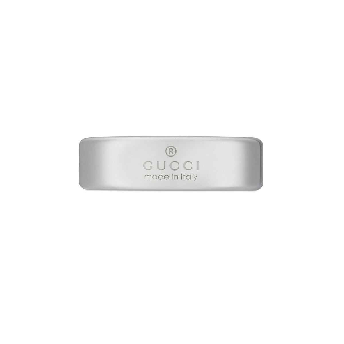 Gucci Interlocking G 6mm Diagonal Silver Ring Size T-U - Michael Jones Jeweller