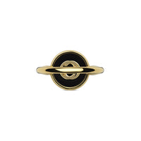 Gucci Interlocking G Onyx and Diamond 18ct Yellow Gold Ring Size O-P - Michael Jones Jeweller