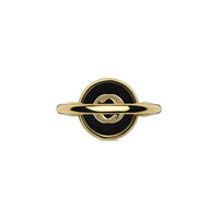 Gucci Interlocking G Onyx and Diamond 18ct Yellow Gold Ring Size M-N - Michael Jones Jeweller