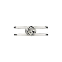 Gucci Interlocking Silver Ring Size S - Michael Jones Jeweller