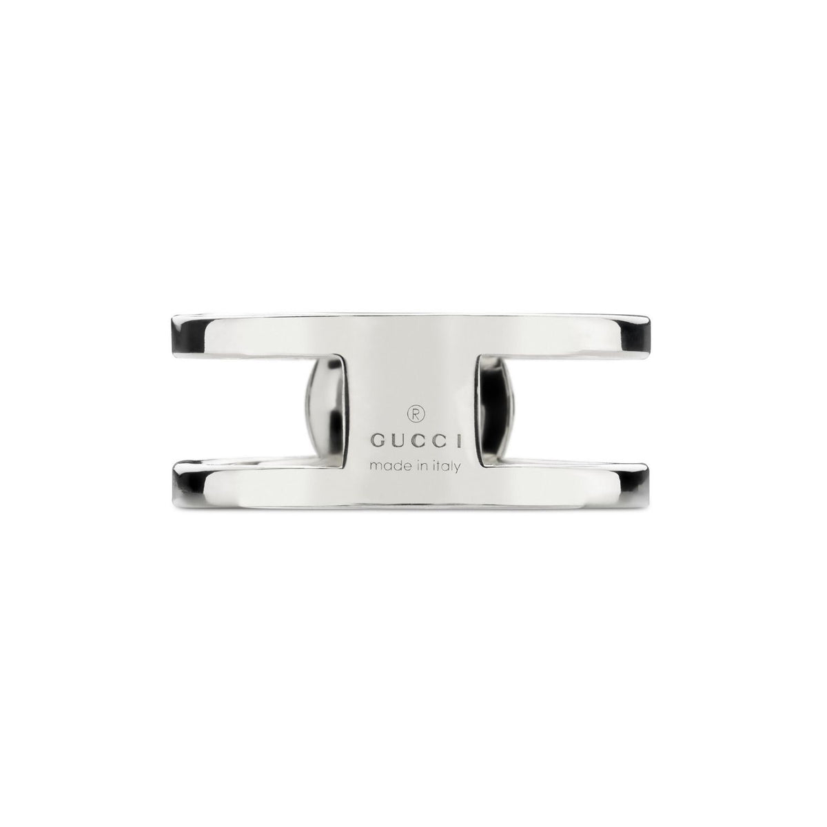 Gucci Interlocking Wide Silver Ring Size R - Michael Jones Jeweller
