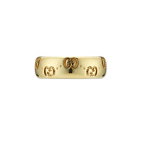 Gucci Icon Medium 18ct Yellow Gold GG Ring Size Q - Michael Jones Jeweller