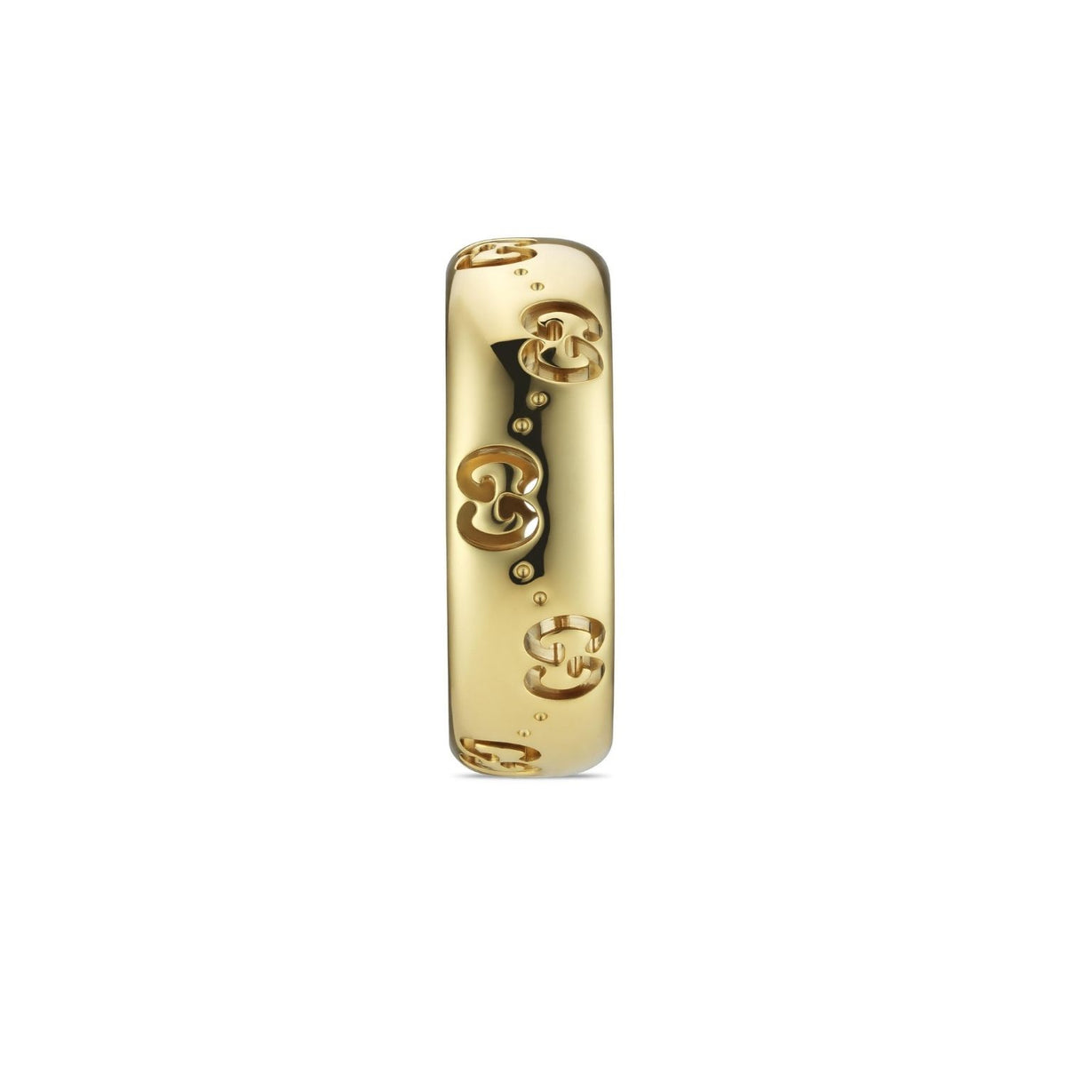 Gucci Icon Medium 18ct Yellow Gold GG Ring Size Q - Michael Jones Jeweller