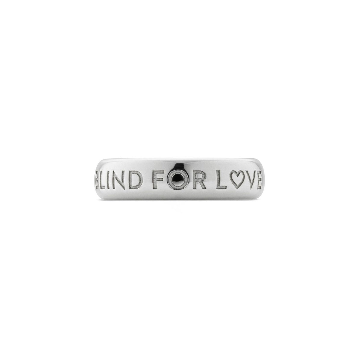 Gucci Blind For Love Silver 5mm Ring Size O-P - Michael Jones Jeweller