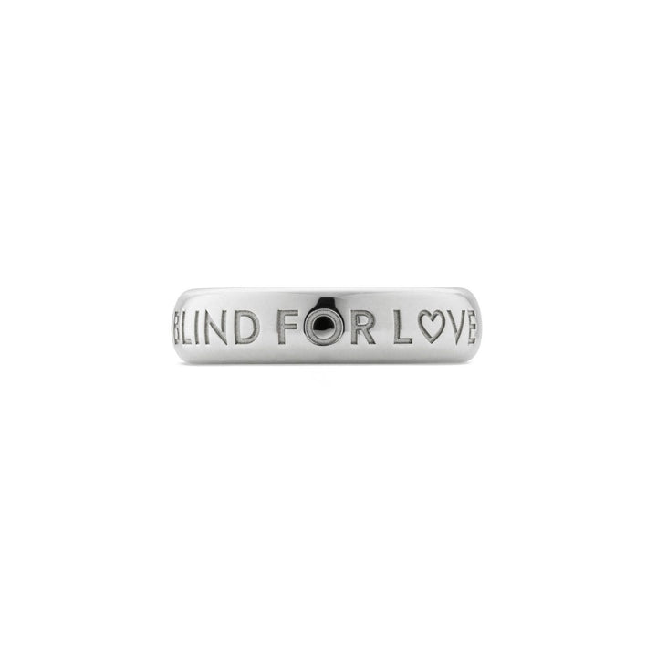 Gucci Blind For Love Silver 5mm Ring Size O-P