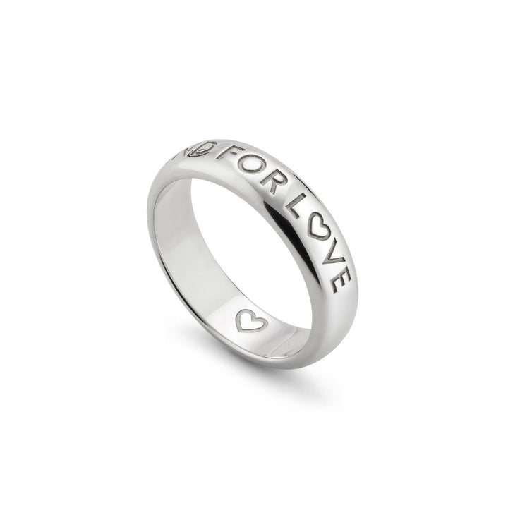 Gucci Blind For Love Silver 5mm Ring Size O-P