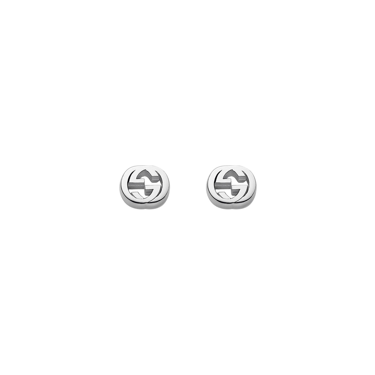 Gucci Interlocking Silver Stud Earrings - Michael Jones Jeweller