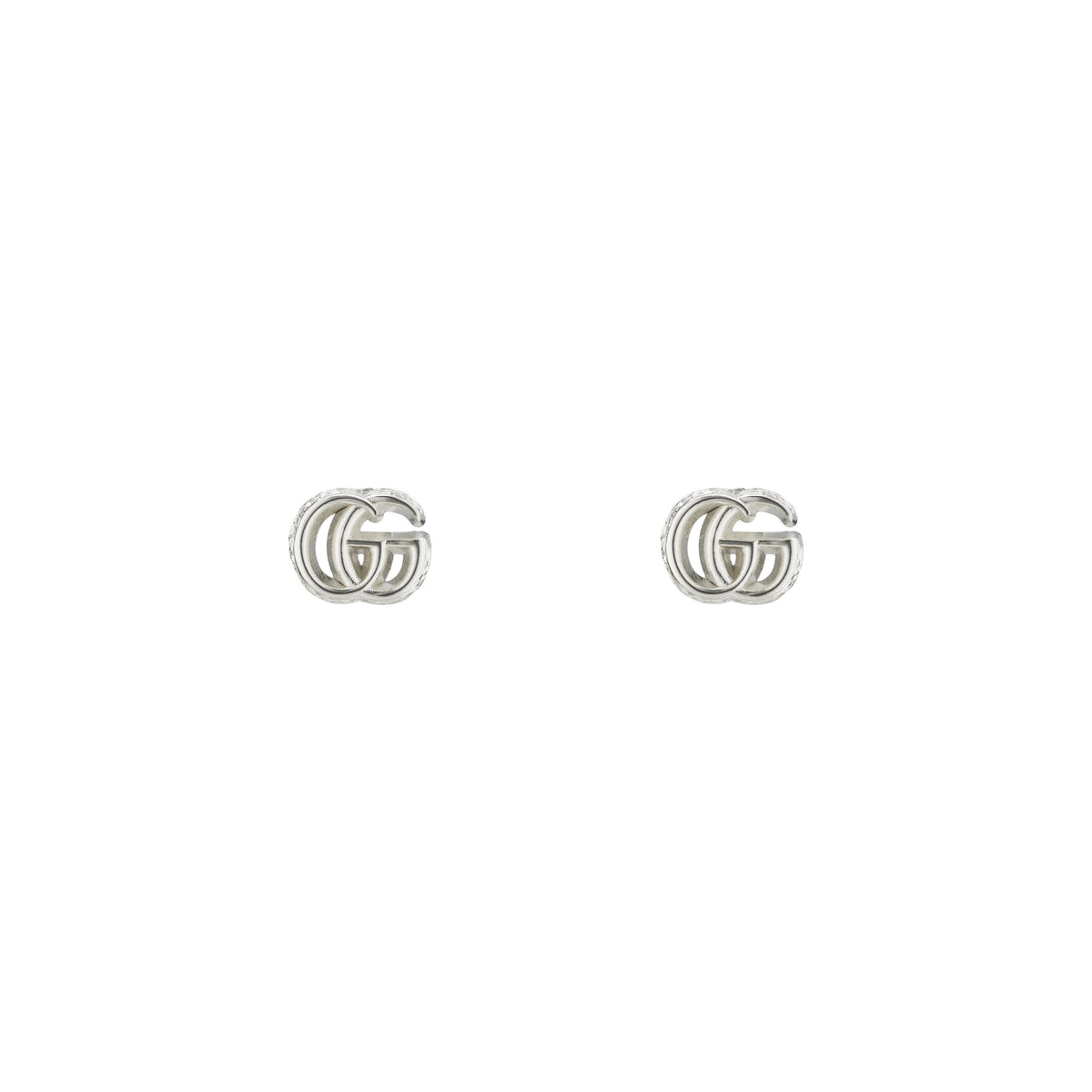 Gucci GG Marmont Silver Stud Earrings - Michael Jones Jeweller