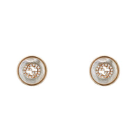 Gucci Interlocking G Mother of Pearl and Diamond 18ct Rose Gold Stud Earrings - Michael Jones Jeweller