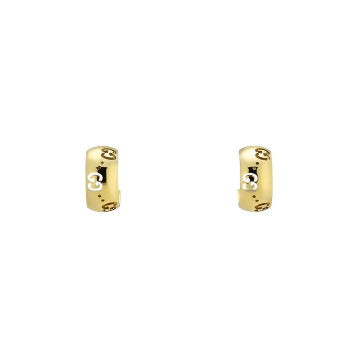 Gucci Icon 18ct Yellow Gold GG Hoop Earrings