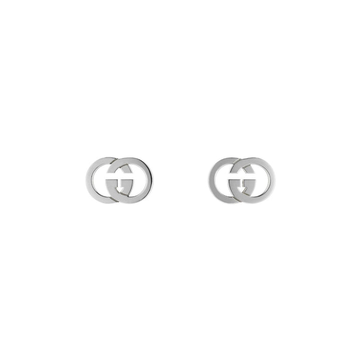 Gucci Interlocking G Silver Stud Earrings