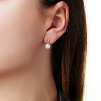 Yoko Classic Freshwater Pearl and Diamond 18ct Yellow Gold Drop Earrings