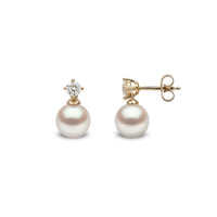 Yoko Classic Akoya Pearl and Diamond 18ct White Gold Earrings
