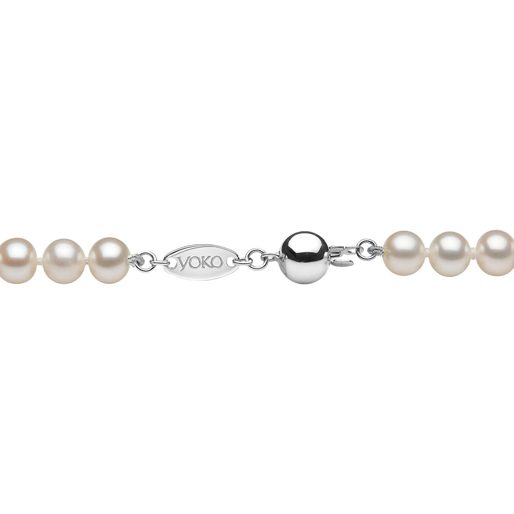 Yoko Classic Freshwater Pearl 18ct White Gold Necklace