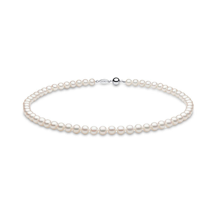 Yoko Classic 7mm Freshwater Pearl 18ct White Gold Necklace