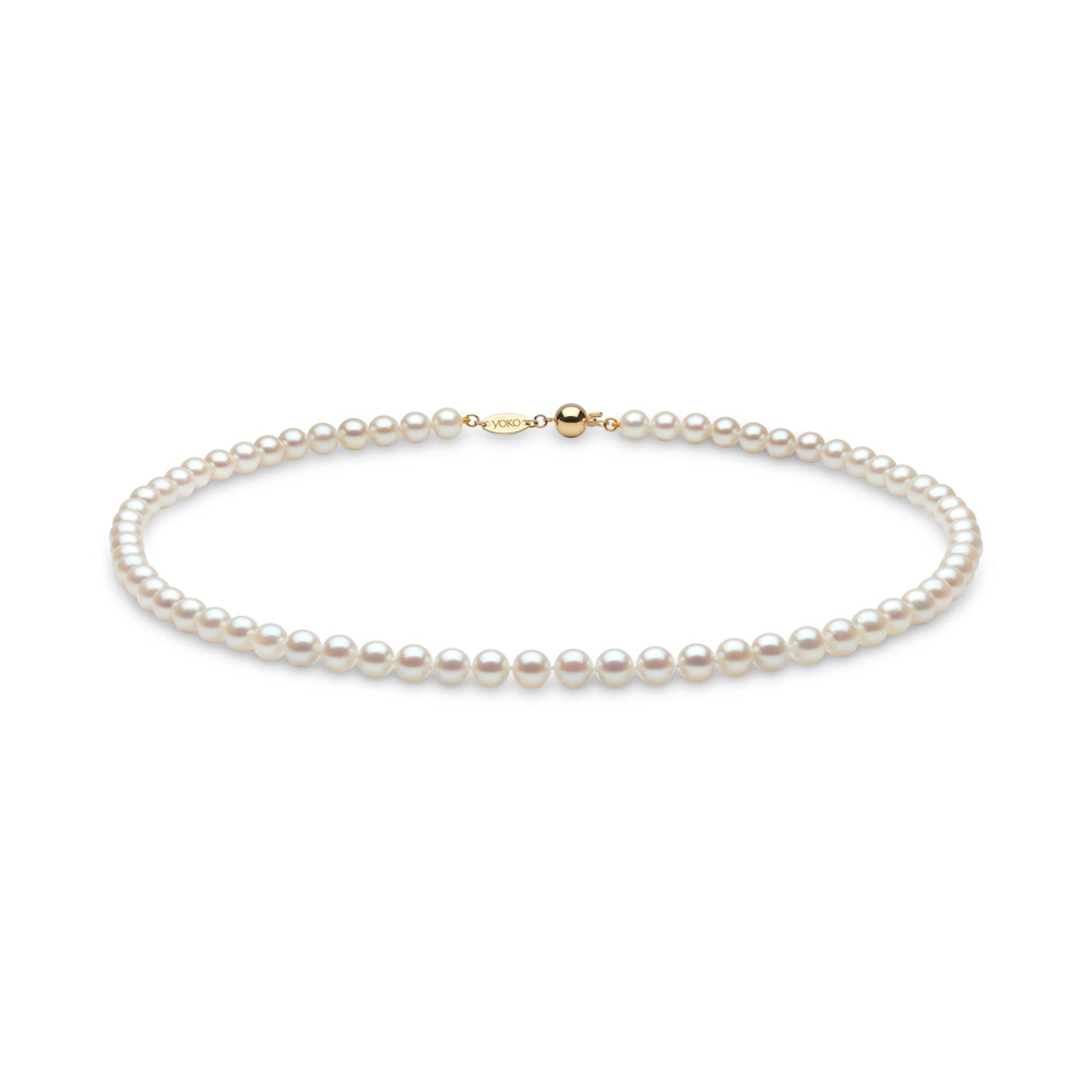 Yoko Classic Akoya Pearl 18ct Yellow Gold Necklace