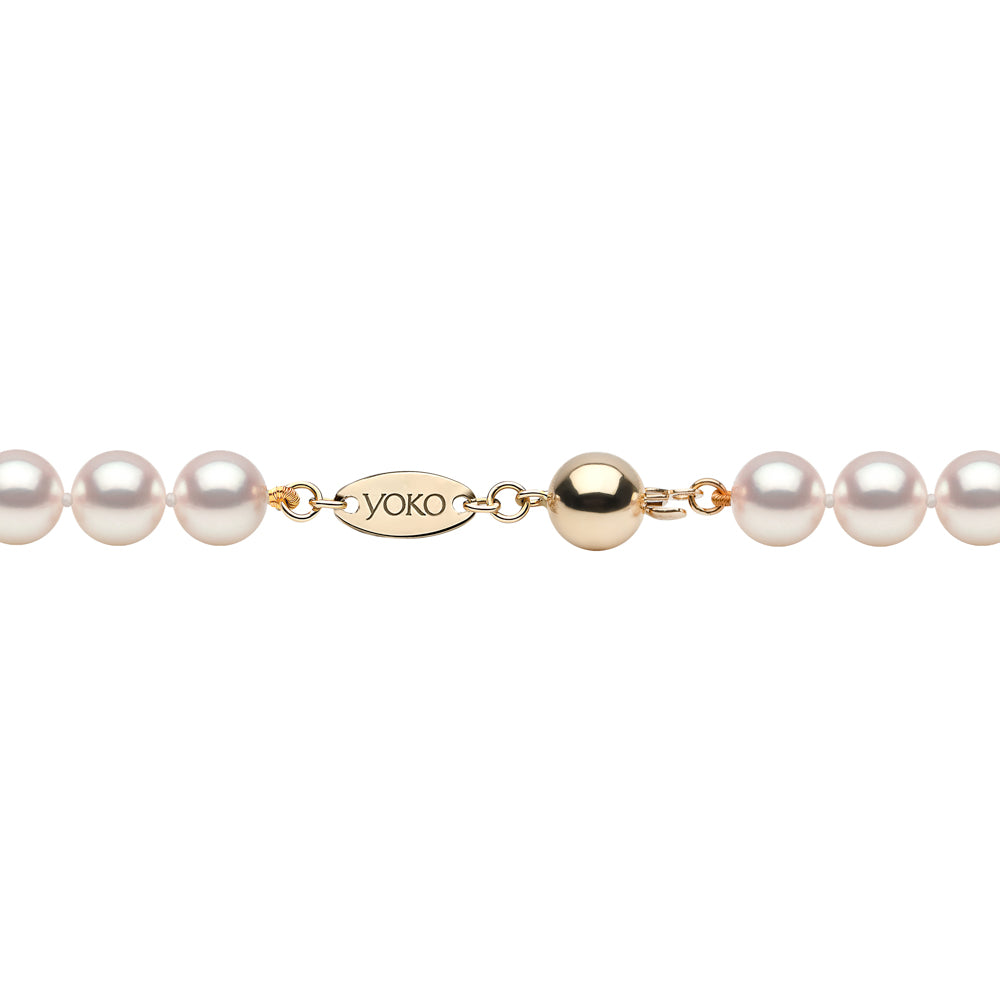 Yoko Classic Akoya Pearl 18ct Yellow Gold Necklace