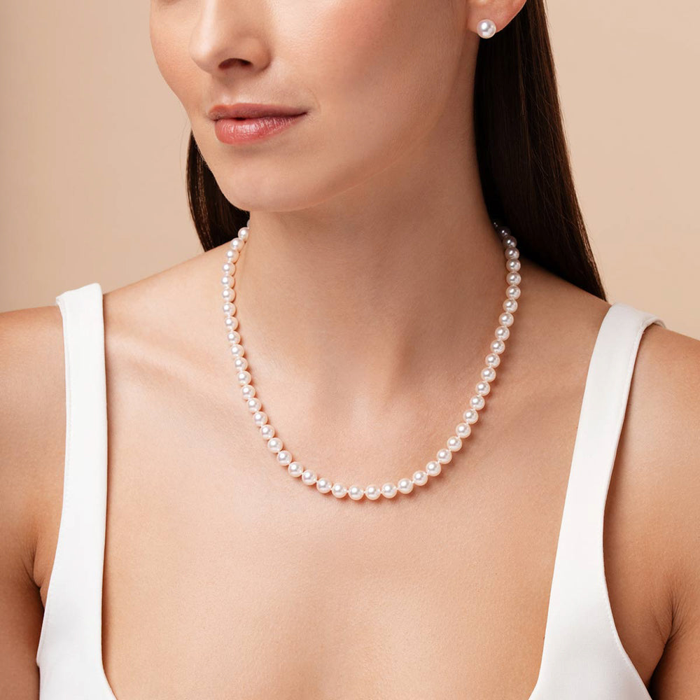 Yoko Classic Akoya Pearl 18ct Yellow Gold Necklace