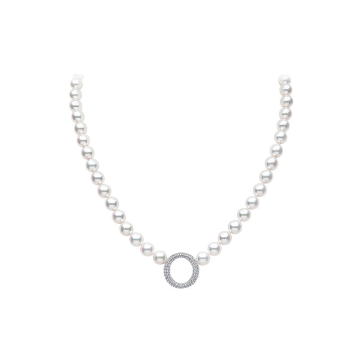 Yoko O by Yoko Freshwater Pearl & Diamond 18ct White Gold Strand Necklace