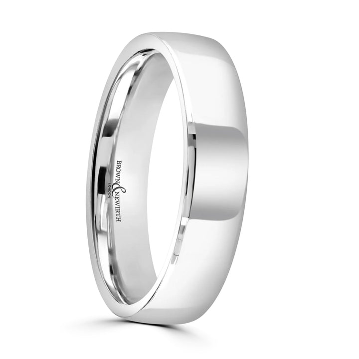 5mm Contemporary Court Palladium 500 Wedding Ring by Brown & Newirth