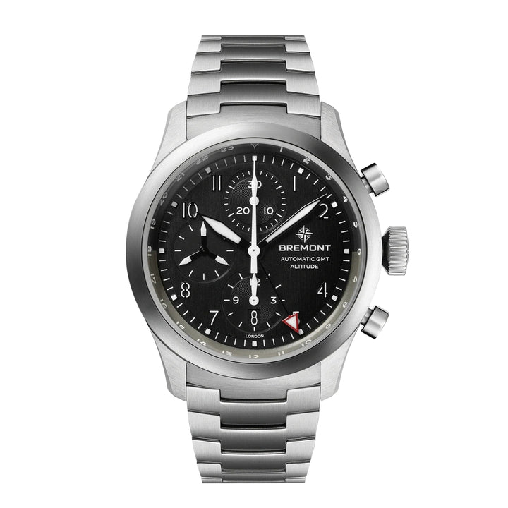 Bremont Altitude 42mm Chronograph GMT Automatic Watch ALT42-CHR-G-SS-BK-B
