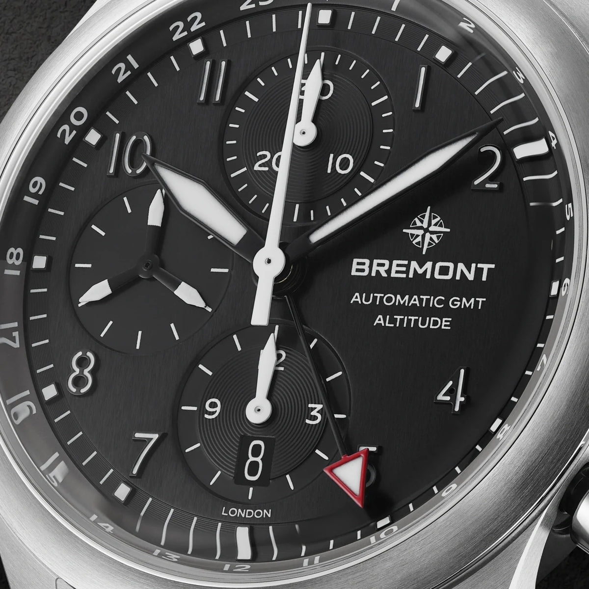 Bremont Altitude 42mm Chronograph GMT Automatic Watch ALT42-CHR-G-SS-BK-B - Michael Jones Jeweller