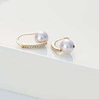 Yana Nesper Akoya Pearl and Diamond 18ct Yellow Gold Drop Earrings - Michael Jones Jeweller