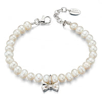 D for Diamonds Freshwater Pearl Bow Bracelet - Michael Jones Jeweller